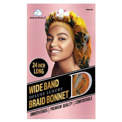 Dream World Wide Wide Band Braid Bonnet XL Design #dre174d