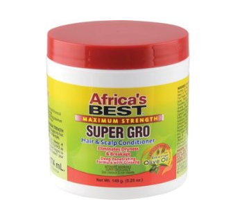 Africas Best Super Gro Hair & Scalp Condizionatore Maximum Forza 149 Gr