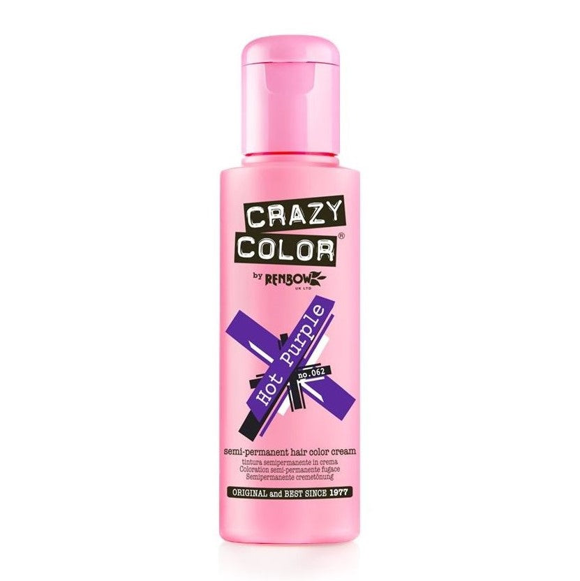 Crazy Color Hot Purple 62 Crema di colore per capelli semi permanenti