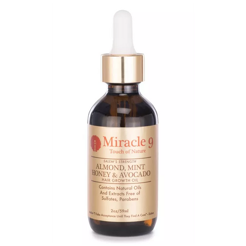 Miracle 9 mandorle Menta Honey & Avocado Hair Growth Oil 2 oz