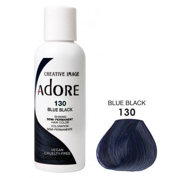 Adorare il colore dei capelli semi permanenti 130 blu nero 118ml